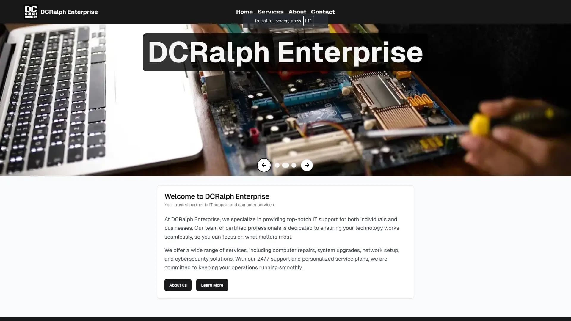 An image of the DCRalph Enterprise project.