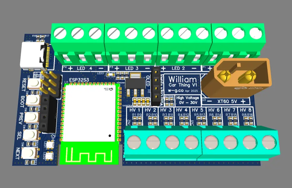An image of the ESP32 Car LED Controller project.
